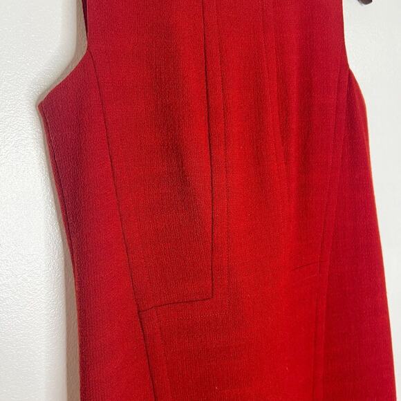 Lafayette 148 Women's Red Sleeveless Sheath Dress Size 2 - Picture 6 of 10